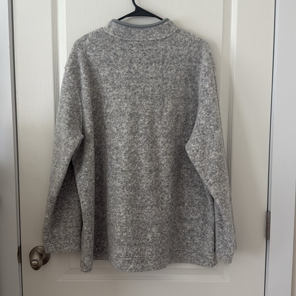Catalina 1/4 Zip Pullover Fleece Heather Grey Size XL 16/18 100% Spun Polyester - Picture 4 of 9